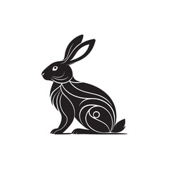 Rabbit silhouette clipart