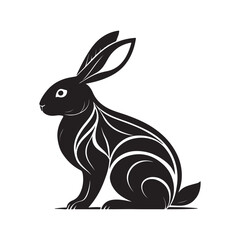 Rabbit silhouette clipart