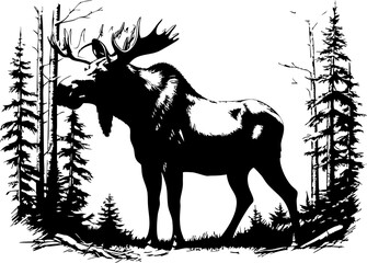 Canada day celebration canadian wilderness wildlife moose forest nature traditional culture
