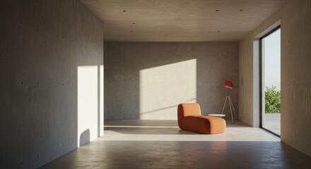 Obraz premium Minimalist Modern Interior - Illustration