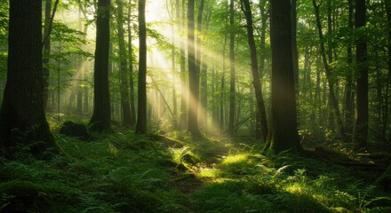 Sunlit Forest Illustration