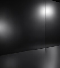 Naklejka premium Deep black, highly reflective aluminum panel; mirror finish , panel, reflective, smooth