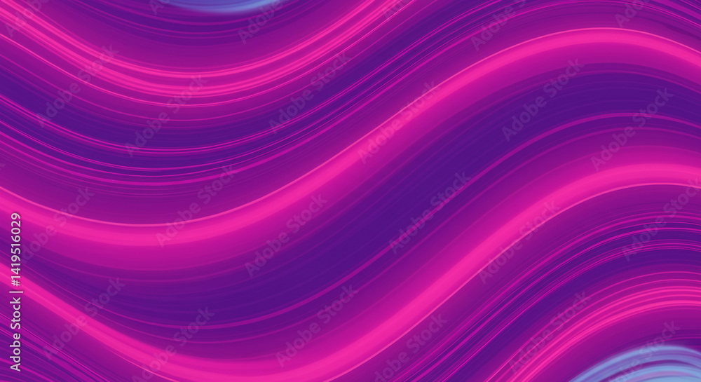 Aufkleber abstract background with wavy lines in shades of purple and pink creating a flowing and dynamic desi