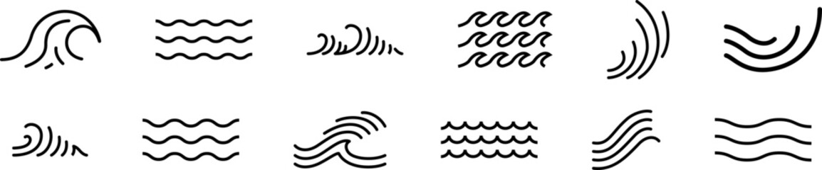 Water waves icons.eps