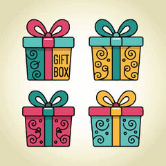 Bright Present Icons – Holiday and Birthday Gifts