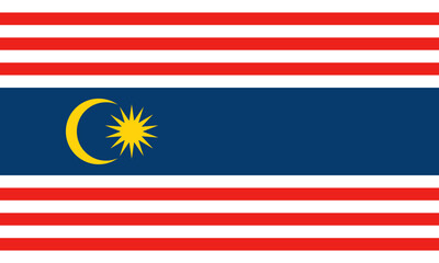 Flag of Kuala Lumpur - Malaysian city