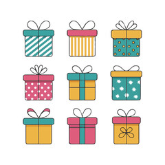 Gift Box with Ribbon – Bright Present Icon Collection