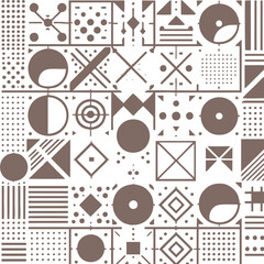 pattern Modern Geometric Grid Compilation