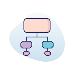 Fototapeta premium Hierarchical Structure Vector icon