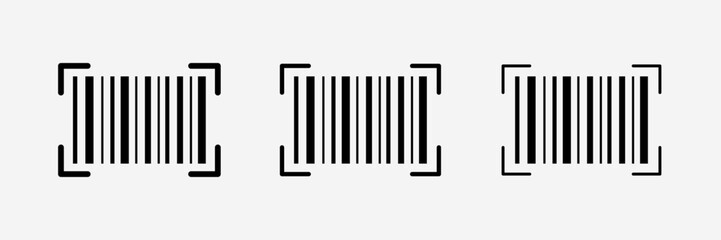 Barcode icon  isolated on white background. Vector icon with thin, light and stroke.