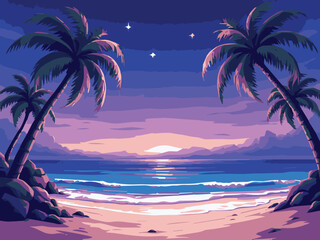 palm trees on the beach