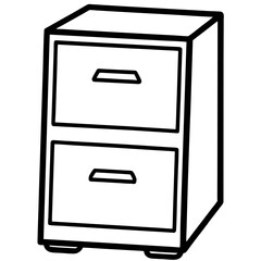 Filing cabinet clean vector art