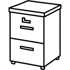 Filing cabinet storage vector illustration