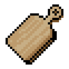 Cutting board with pixel art