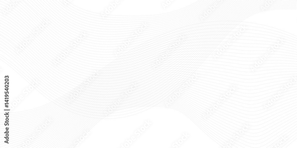 Poster abstract halftone flowing wavy colorful gradient dots shape isolated on transparent background. digi