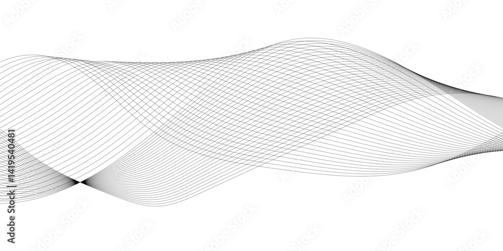Poster abstract grey, white wavy smooth element swoosh speed wave modern stream curve and technology lines 