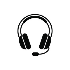 headphones icon on white background