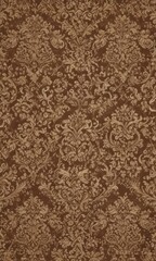 Elegant brown & beige damask wallpaper  Seamless ornate pattern , vintage pattern, home decor wallpaper
