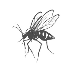 grey mosquito icon