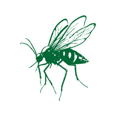 dark green mosquito icon