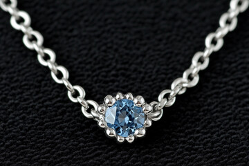 Beautiful silver necklace featuring an exquisite blue sapphire pendant perfect for elegant occasions and everyday wear