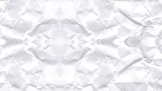 White crumpled paper texture background animation video