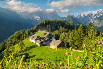 Beautiful alpine landscape from Logar valley in Slovenia © Mazur Travel
