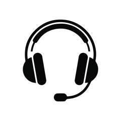 headphones icon on white background