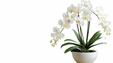 white flower in a pot