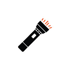 Minimal Flashlight Illustration – Camping and Survival Tool

