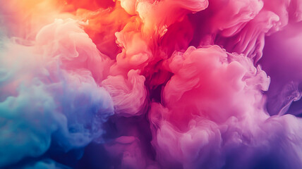 Obraz premium A mesmerizing fusion of nanotech-infused pigments producing ethereal color transitions