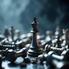 chess pieces on the chessboard