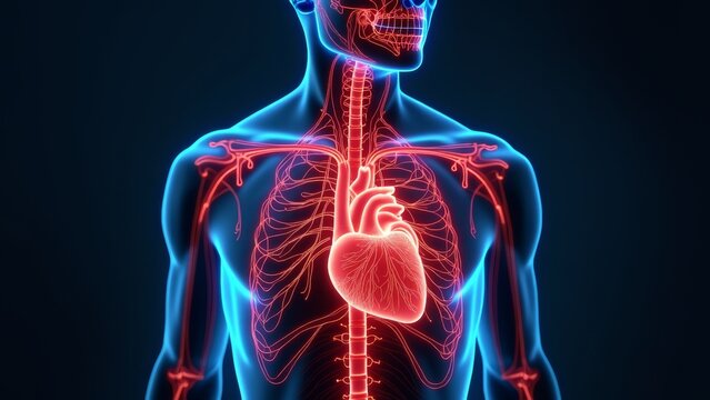 The cardiovascular system of the human body