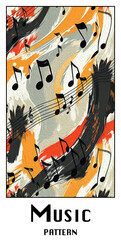 Obraz premium Musical theme. Oil painting. Pattern for printing on wall decorations.