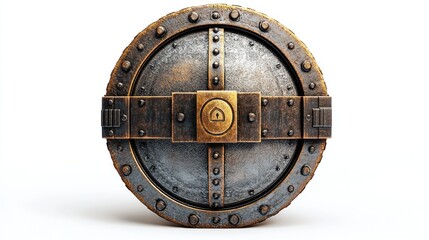 Fototapeta premium A password manager vault icon in 3D isolated on white background