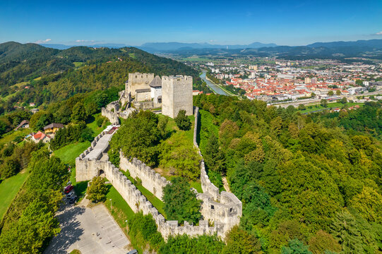 Medieval old Celjski grad castle in Slovenia.