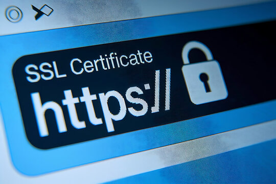 SSL Secure Connection: Close-Up of Browser Window with Lock Icon for HTTPS Encryption and Cybersecurity, ssl lock, ssl padlock, website design, ssl badge, ssl shield, Https, TLS, SSL certificate	