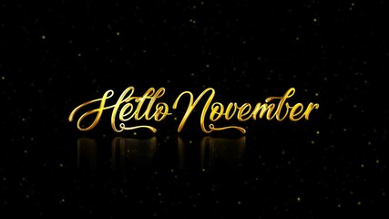 Hello November, November Text Animation  - Powered by Adobe