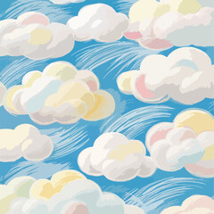 seamless background with clouds