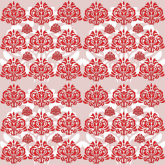 seamless red floral pattern