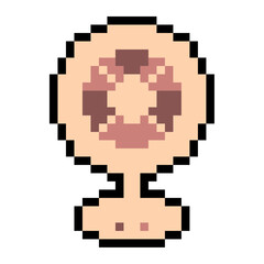 Brown Pocket Electric Fan, Pixel Art Icon, Isolated