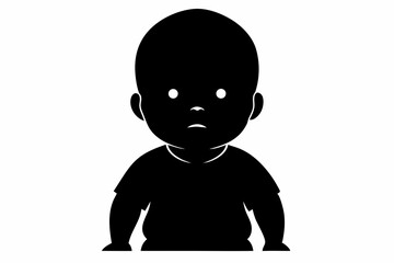baby sihouette black vector