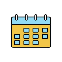 calendar on white background