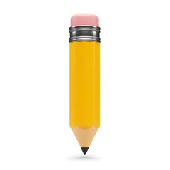Vertical pencil with pink eraser