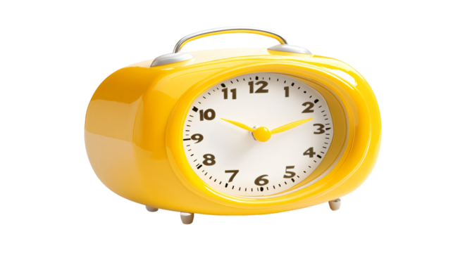 Professional Alarm Clock Isolated on White Background for Design Projects