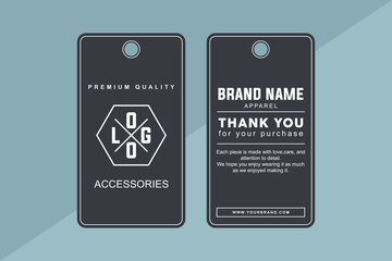 Minimalist Clothing Hang Tag Design Template