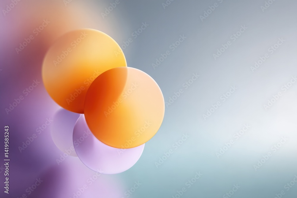 Poster vibrant neon color background with overlapping circular patterns conveys energy and motion