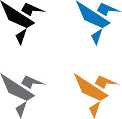 Abstract bird logo design templates