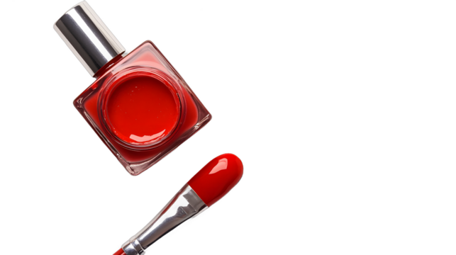 isolate Nail polish application beauty studio visual guide indoor close-up personal care techniques isolate