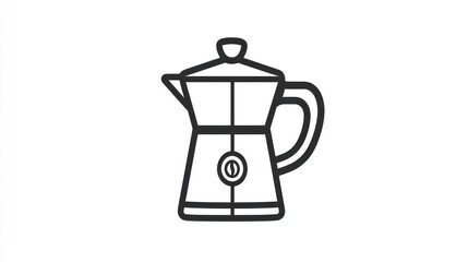 Obraz premium Simple outline of a coffee maker